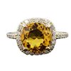 Image 3 : 14KT Yellow Gold 3.39ct Citrine and Diamond Ring