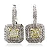 Image 1 : 18KT Two Tone Gold 1.86ctw Diamond Earrings