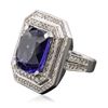 Image 4 : Platinum 15.86ct Tanzanite and Diamond Ring
