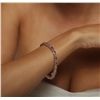 Image 2 : 14KT Rose Gold 17.25ctw Pink Sapphire and Diamond Bracelet