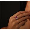 Image 2 : 14KT Yellow Gold 3.37ct Ruby and Diamond Ring