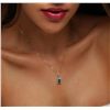 Image 2 : 14KT Yellow Gold 1.40ct Indigo and Diamond Pendant With Chain