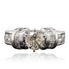 Image 3 : 14KT White Gold 4.05ctw Diamond Ring