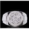 Image 3 : 14KT White Gold 1.02ctw Diamond Ring