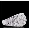Image 4 : 14KT White Gold 1.02ctw Diamond Ring