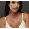 Image 2 : 14KT White Gold 0.92ctw Diamond Pendant With Chain