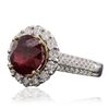 Image 4 : 14KT White Gold 4.85ct Ruby and Diamond Ring