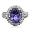 Image 3 : 14KT White Gold 2.94ct Tanzanite and Diamond Ring