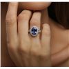 Image 2 : 18KT White Gold 2.79ct Tanzanite and Diamond Ring