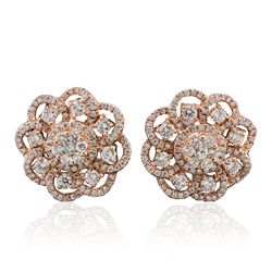 14KT Rose Gold 2.48ctw Diamond Earrings