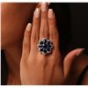 Image 1 : 14KT White Gold 9.63ctw Sapphire Ring