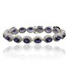 Image 3 : 14KT White Gold 12.48ctw Sapphire and Diamond Bracelet