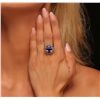Image 1 : 14KT White Gold 6.11ct Tanzanite and Diamond Ring