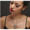Image 2 : 14KT White Gold 1.14ctw Diamond Pendant With Chain