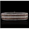 Image 3 : 18KT White Gold 9.60ctw Ruby and Diamond Bracelet
