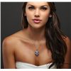 Image 1 : 14KT White Gold 9.54ctw Tanzanite and Diamond Pendant With Chain
