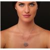 Image 1 : 18KT and 14KT White Gold 1.34ctw Diamond Pendant