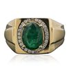 Image 1 : 14KT Yellow Gold 2.36ct Emerald and Diamond Ring