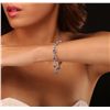 Image 2 : 14KT White Gold 5.94ctw Tanzanite and Diamond Bracelet