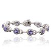 Image 3 : 14KT White Gold 5.94ctw Tanzanite and Diamond Bracelet