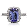 Image 1 : 14KT White Gold 2.82ct Tanzanite and Diamond Ring