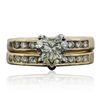 Image 3 : 14KT Yellow Gold 1.42ctw Diamond Wedding Set
