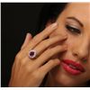 Image 1 : 14KT White Gold 3.22ct Ruby and Diamond Ring