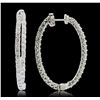 Image 4 : 14KT White Gold 2.04ctw Diamond Earrings