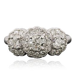 14KT White Gold 1.64ctw Diamond Ring