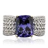 Image 3 : 14KT Two-Tone Gold 4.53ct Tanzanite and Diamond Ring