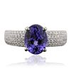 Image 3 : 14KT White Gold 2.79ct Tanzanite and Diamond Ring