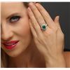 Image 2 : 14KT Yellow Gold 2.43ct Emerald and Diamond Ring