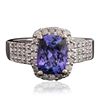 Image 1 : 14KT White Gold 2.08ct Tanzanite and Diamond Ring