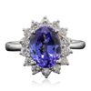 Image 3 : 14KT White Gold 2.56ct Tanzanite and Diamond Ring