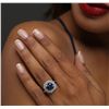 Image 6 : 14KT White Gold 3.17ct Sapphire and Diamond Ring