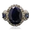 Image 3 : 14KT White Gold 5.04ctw Sapphire and Diamond Ring