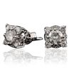 Image 4 : 14KT White Gold 1.36ctw Diamond Earrings