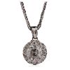 Image 3 : 14KT White Gold 1.01ctw Diamond Pendant With Chain