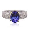 Image 3 : 14KT White Gold 2.70ct Tanzanite and Diamond Ring