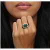 Image 2 : 14KT White Gold 3.93ct Emerald and Diamond Ring