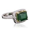 Image 4 : 14KT White Gold 3.93ct Emerald and Diamond Ring