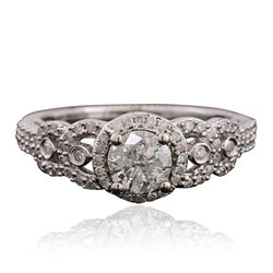 14KT White Gold 1.03ctw Diamond Ring