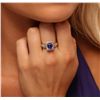 Image 2 : 14KT Yellow Gold 2.07ct Tanzanite and Diamond Ring