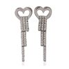 Image 3 : 18KT White Gold 0.64ctw Diamond Earrings