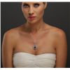 Image 1 : 18KT White Gold 3.96ct Tanzanite and Diamond Pendant With Chain