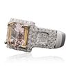 Image 2 : 14KT Two-Tone Gold 3.49ct Morganite and Diamond Ring