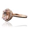 Image 2 : 14KT Rose Gold 1.17ct Morganite and Diamond Ring