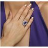 Image 2 : 18KT White Gold 5.97ct Tanzanite and Diamond Ring
