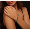Image 1 : 14KT Yellow Gold 20.90ctw Emerald and Diamond Bracelet