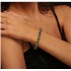 Image 2 : 14KT Yellow Gold 20.90ctw Emerald and Diamond Bracelet